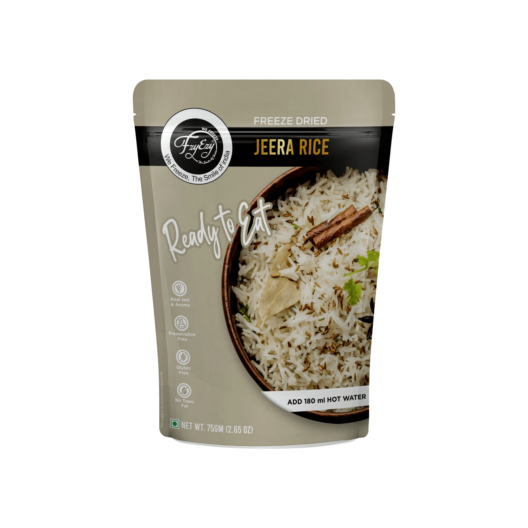 Ready to Eat Jeera Rice 75 Gm (with Water 275 Gm)