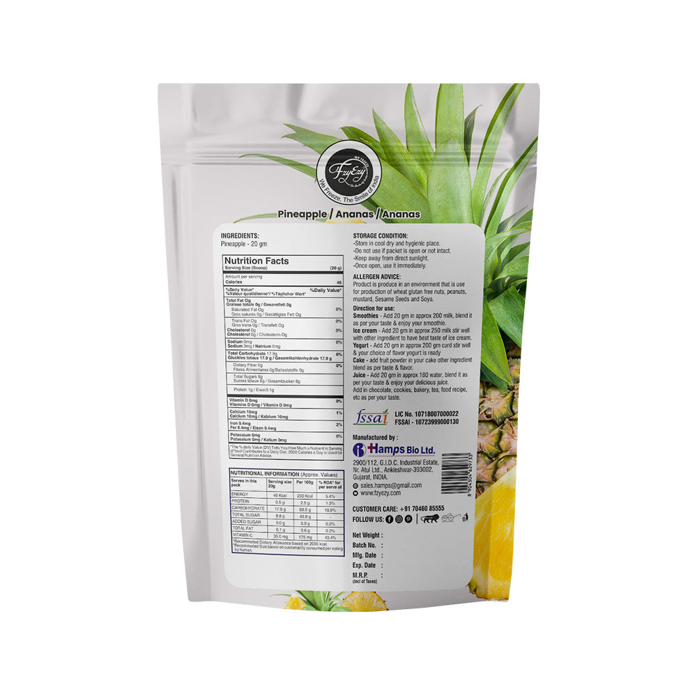 Premium Quality Freeze Dried Pineapple Slices